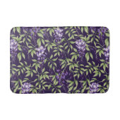 Grüne Blätter und Wisteria-Blumenmuster Badematte (Vorderseite)