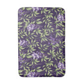 Grüne Blätter und Wisteria-Blumenmuster Badematte (Vorderseite Vertikal)