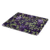 Grüne Blätter und Wisteria-Blumenmuster Schneidebrett (Ecke)