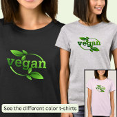 Grüne Blätter Vegan T-Shirt