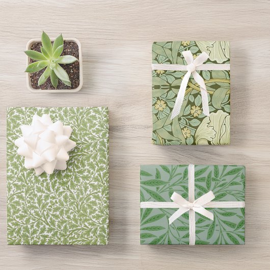 Grüne Blätter Vintag Morris Patterns Oak Willow