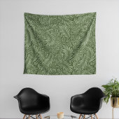Grüne Blätter Vintager Abstrakter Hintergrund Wandteppich