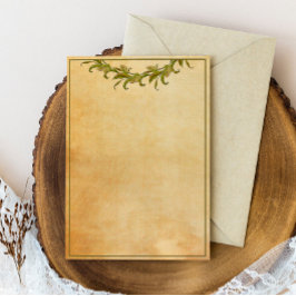 Grüne Blätter Vintages Stationierpapier Briefpapier