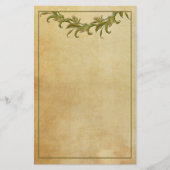 Grüne Blätter Vintages Stationierpapier Briefpapier (Vorderseite)