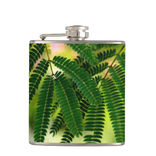 Grüne Blätter Vinyl Wrapped Flask Flachmann