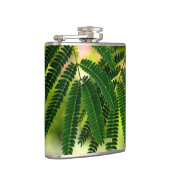 Grüne Blätter Vinyl Wrapped Flask Flachmann (Rechts)
