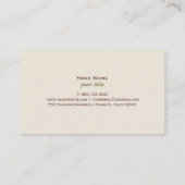 Grüne Blätter Visitenkarte (Rückseite)