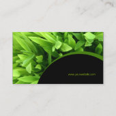 Grüne Blätter Visitenkarte (Rückseite)