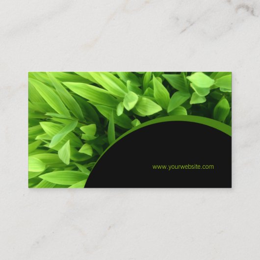 Grüne Blätter Visitenkarte (Rückseite)