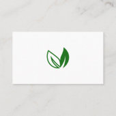 Grüne Blätter Visitenkarte (Rückseite)