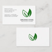 Grüne Blätter Visitenkarte (Vorne/Hinten)