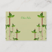 Grüne Blätter Visitenkarte (Rückseite)