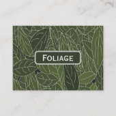 Grüne Blätter Visitenkarte (Vorderseite)