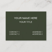 Grüne Blätter Visitenkarte (Rückseite)