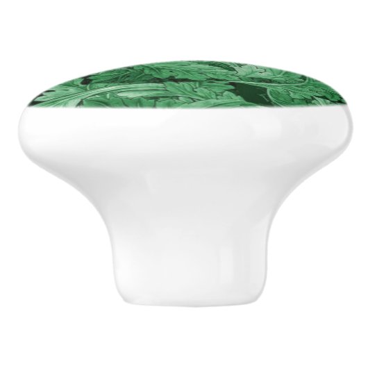 Grüne Blätter (von William Morris) Keramikknauf (Seitenansicht)