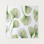 Grüne Blätter Wandteppich (Vorderseite)