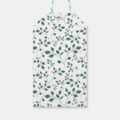 Grüne Blätter Wasserfarbenkranz | Begrüßung Geschenkanhänger (Rückseite)