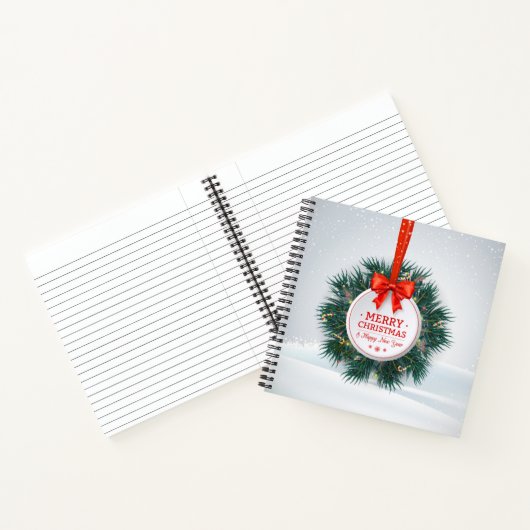 Grüne Blätter Weihnachten | Notebook Notizblock (Innenseite)