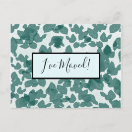 Grüne Blätter zum "Blue Change" Postkarte