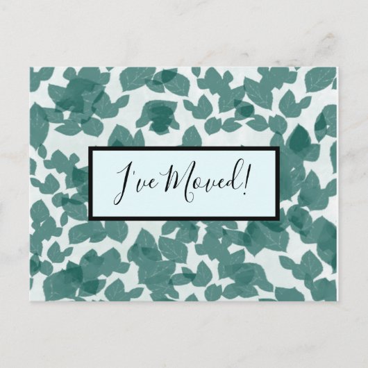 Grüne Blätter zum "Blue Change" Postkarte (Vorderseite)