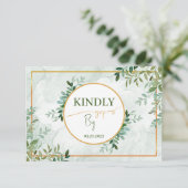 Grüne Blätter Zwei Mahlzeiten Auswahl RSVP Karte (Stehend Vorderseite)