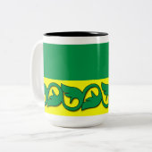 Grüne Blätter Zweifarbige Tasse (Vorderseite Links)