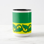 Grüne Blätter Zweifarbige Tasse (Mittel)