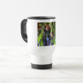 grüne Blätter, Zypressen, Samen Reisebecher (Vorderseite Links)