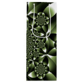 Grüne Blätterblätter Geschenktüte Für Weinflaschen (Vorderseite)