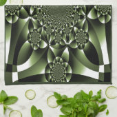 Grüne Blätterblätter Geschirrtuch (Gefaltet)