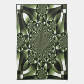 Grüne Blätterblätter Geschirrtuch (Vertikal)