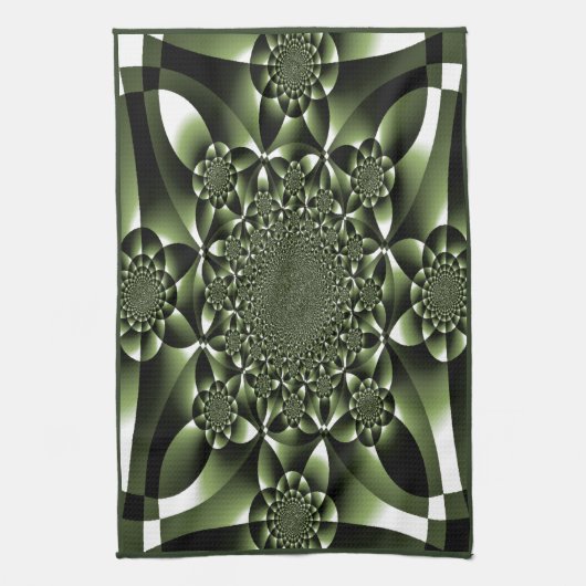 Grüne Blätterblätter Geschirrtuch (Vertikal)