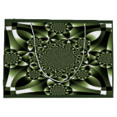 Grüne Blätterblätter Große Geschenktüte (Rückseite)