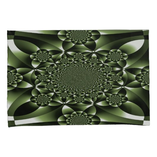 Grüne Blätterblätter Kissenbezug (Vorderseite-Rechts)