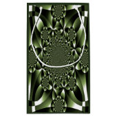 Grüne Blätterblätter Kleine Geschenktüte (Rückseite)