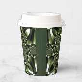 Grüne Blätterblätter Pappbecher (Rechts)