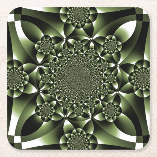 Grüne Blätterblätter Rechteckiger Pappuntersetzer (Vorderseite)