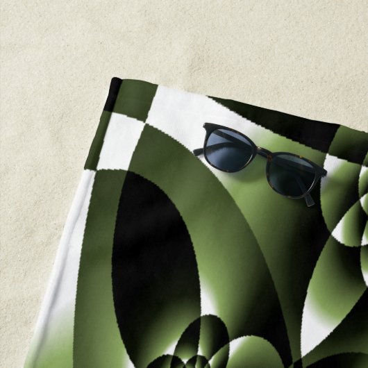 Grüne Blätterblätter Strandtuch (Beispiel)