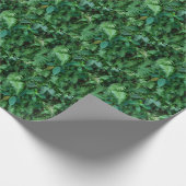Grüne Blattfarbe Geschenkpapier (Ecke)