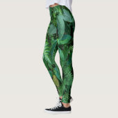 Grüne Blattfarbe Leggings (Links)