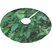 Grüne Blattfarbe Polyester Weihnachtsbaumdecke (Schrägansicht)