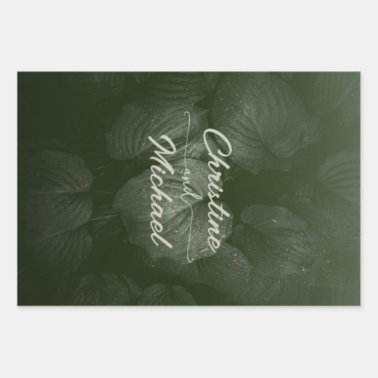 Grüne Blattgemüse, Frühjahrsheirat Geschenkpapier Set (Vorderseite)