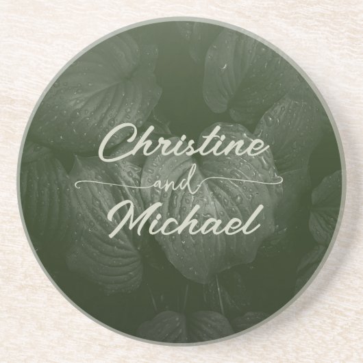 Grüne Blattgemüse, Frühjahrsheirat Getränkeuntersetzer (Vorne)