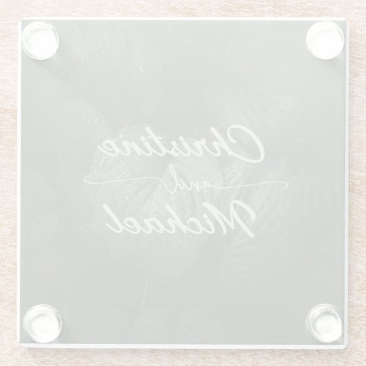 Grüne Blattgemüse, Frühjahrsheirat Glasuntersetzer (Rückseite)