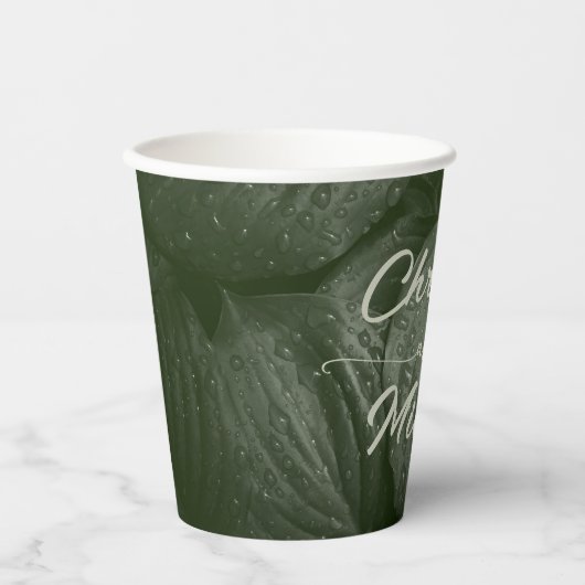 Grüne Blattgemüse, Frühjahrsheirat Pappbecher (Vorderseite)