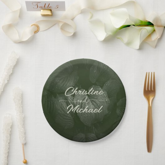 Grüne Blattgemüse, Frühjahrsheirat Pappteller (Hochzeit)