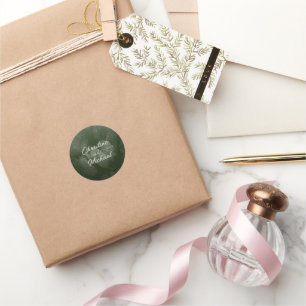 Grüne Blattgemüse, Frühjahrsheirat Runder Aufkleber