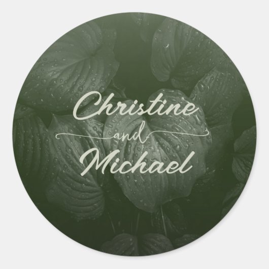 Grüne Blattgemüse, Frühjahrsheirat Runder Aufkleber (Vorderseite)