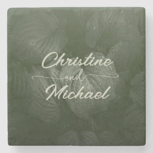 Grüne Blattgemüse, Frühjahrsheirat Steinuntersetzer (Vorderseite)