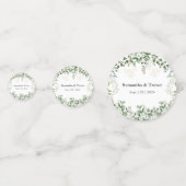 Grüne Blattgold Konfetti (Rückseiten)